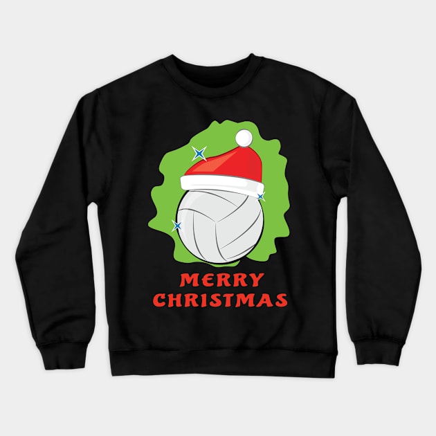 Merry Volleyball Christmas - Funny Crewneck Sweatshirt by DesignWood-Sport